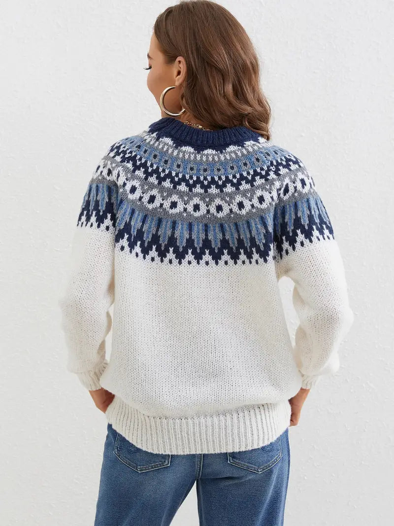 Anja™ Gemusterter Strickpullover