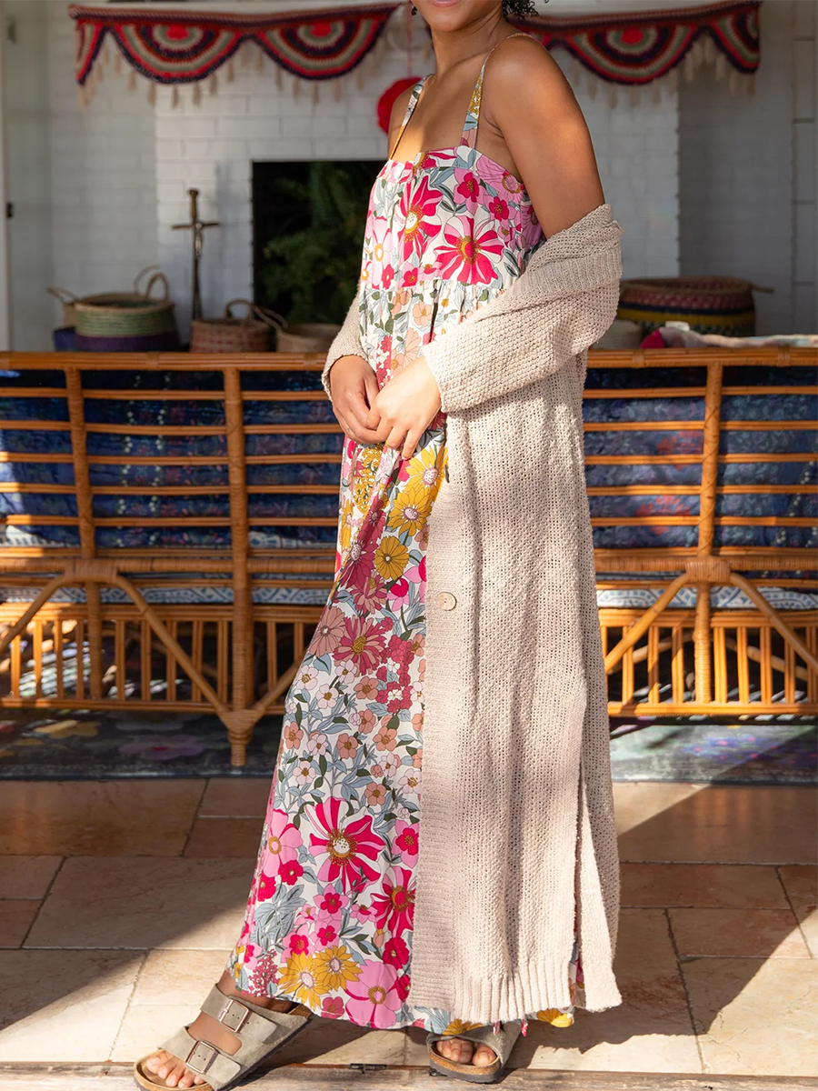 Sophie™ – Boho Maxikleid aus Baumwolle