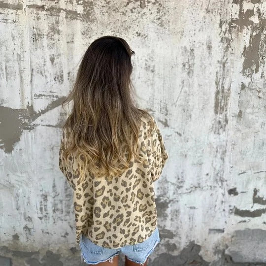 Lenora™ – Hemd mit Leopardenmuster und Knöpfen