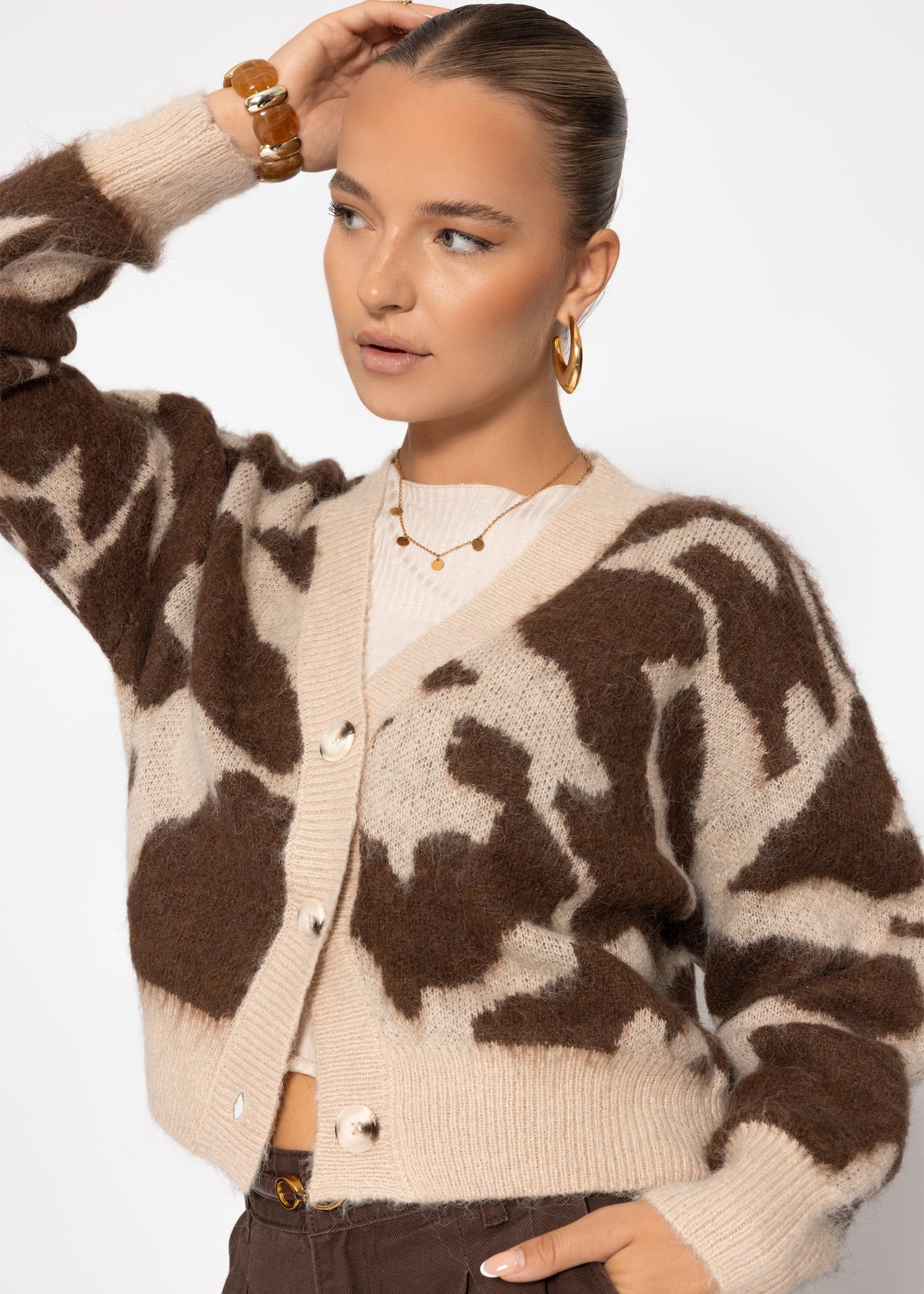 Milena™ – Strickjacke mit wildem Muster