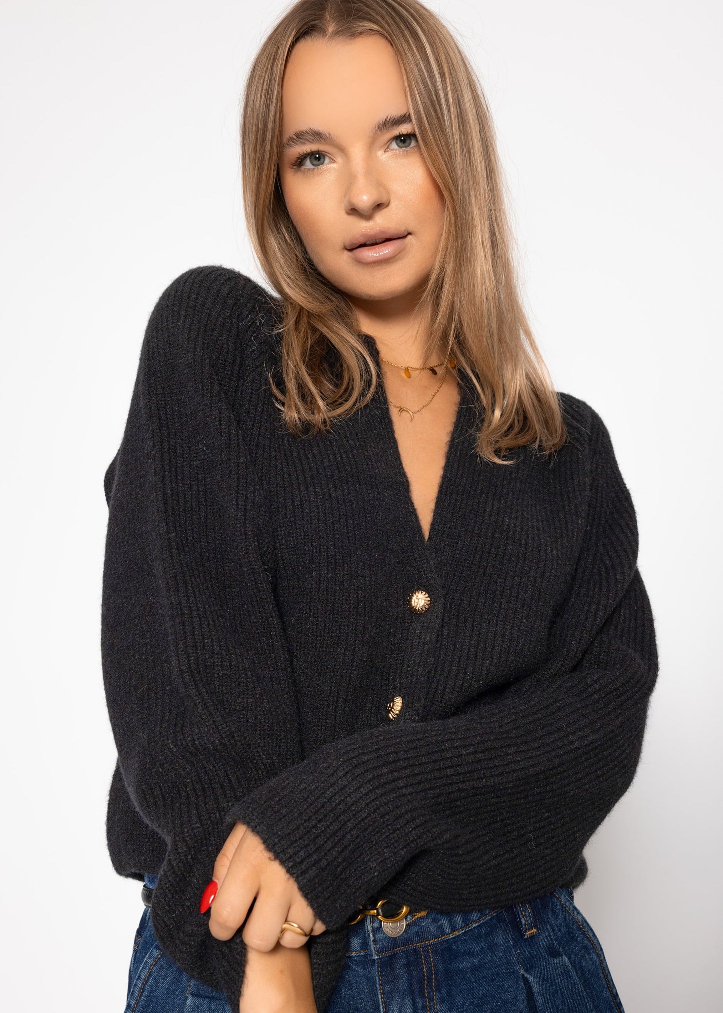 Noemie™ – Dunkler eleganter Cardigan