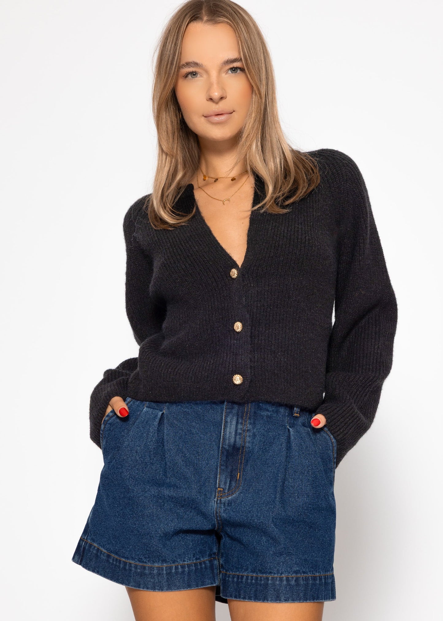 Noemie™ – Dunkler eleganter Cardigan