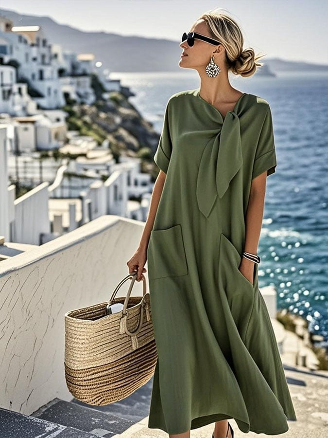 Zhia™ - Luftiges Leinenkleid mit Taschen