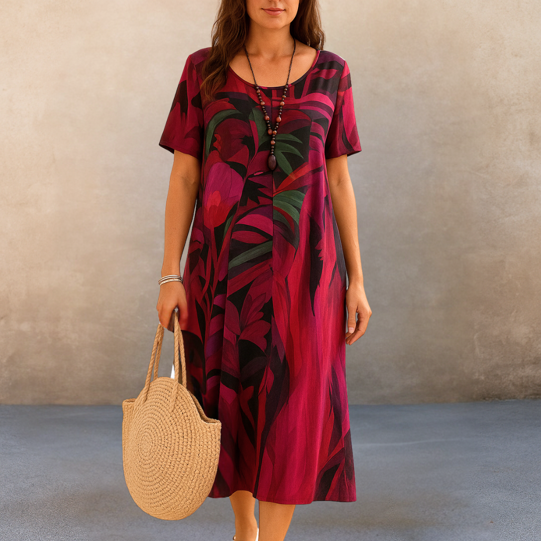 Annies™ - Bequemes geblümtes Kleid für Frauen