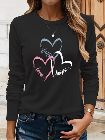 Hoffnungsvolle Herzen Sweatshirt | Gemeinsam gegen Brustkrebs