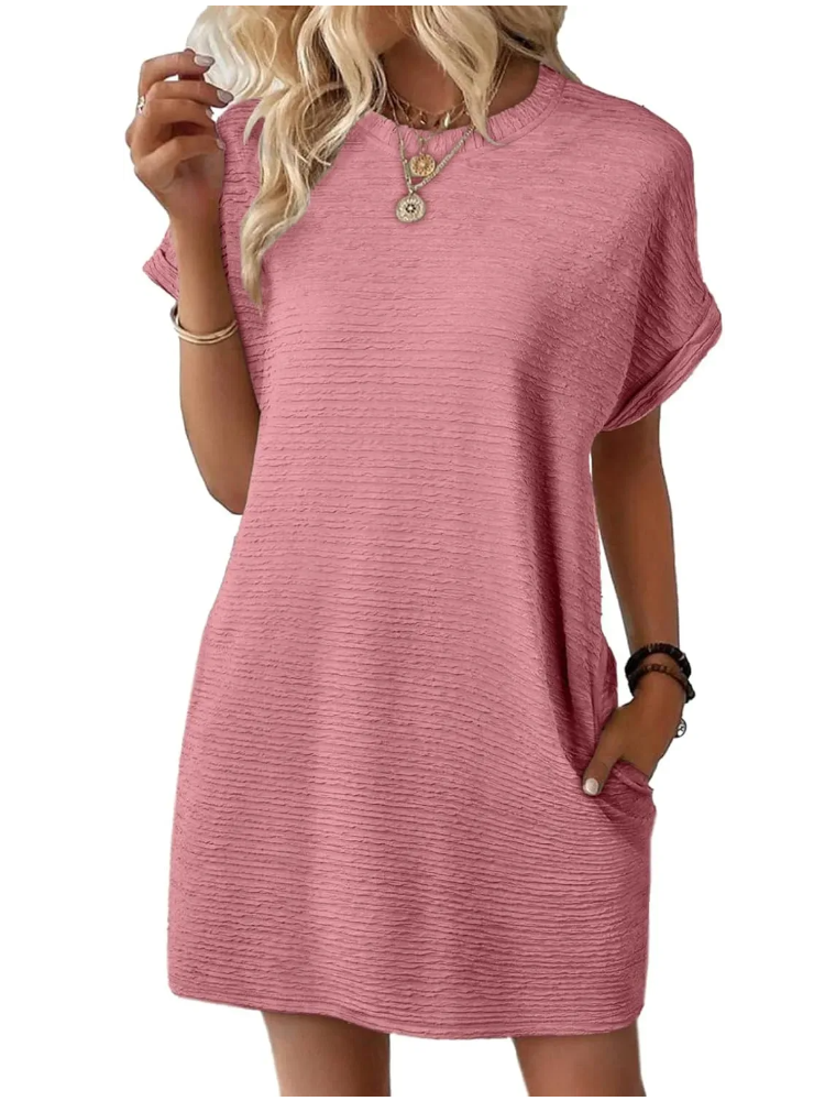 Wenna™ – Sommerliches Damen T-Shirt-Kleid mit Taschen
