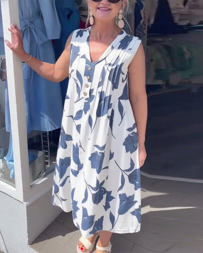 Anele™ - Ärmelloses Kleid mit Knöpfen