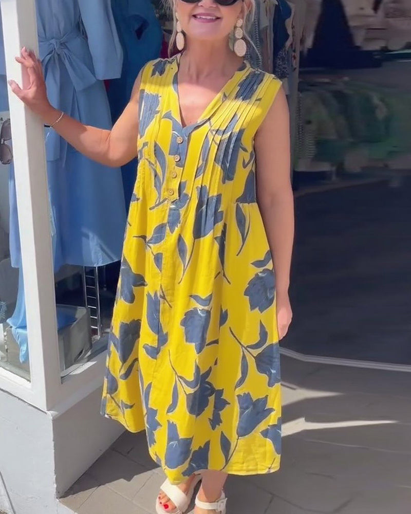 Anele™ - Ärmelloses Kleid mit Knöpfen