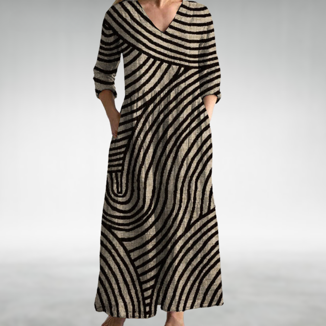Geraldine™ - Stilvolles Kleid mit V-Ausschnitt