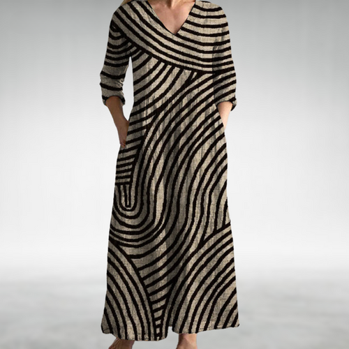 Geraldine™ - Stilvolles Kleid mit V-Ausschnitt