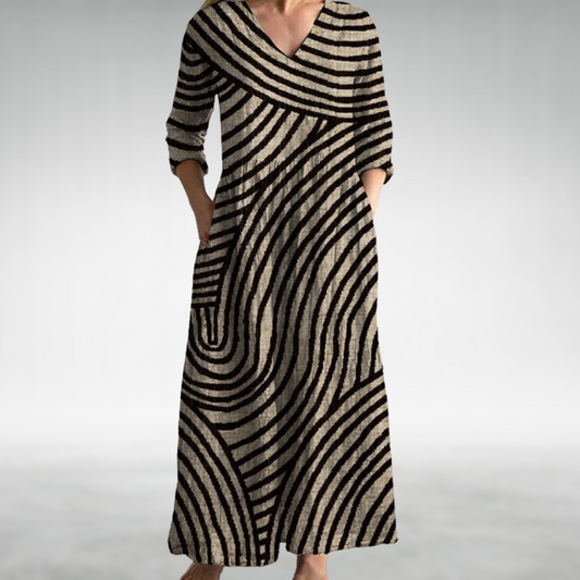 Geraldine™ - Stilvolles Kleid mit V-Ausschnitt