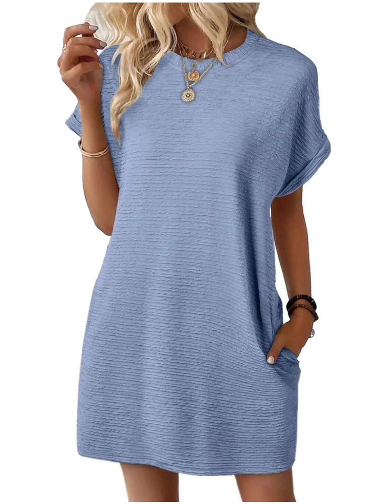 Wenna™ – Sommerliches Damen T-Shirt-Kleid mit Taschen