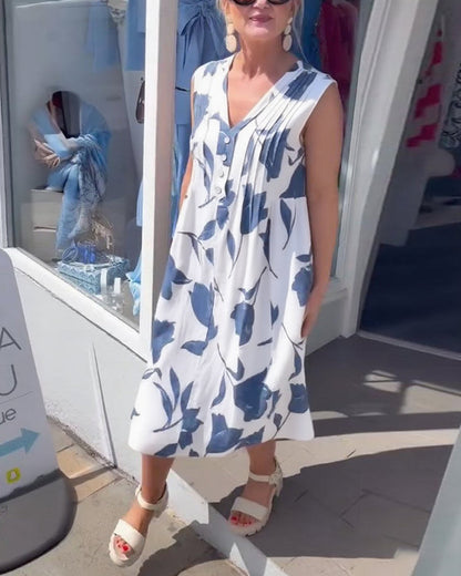 Anele™ - Ärmelloses Kleid mit Knöpfen