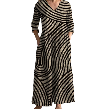 Geraldine™ - Stilvolles Kleid mit V-Ausschnitt