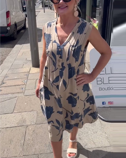 Anele™ - Ärmelloses Kleid mit Knöpfen