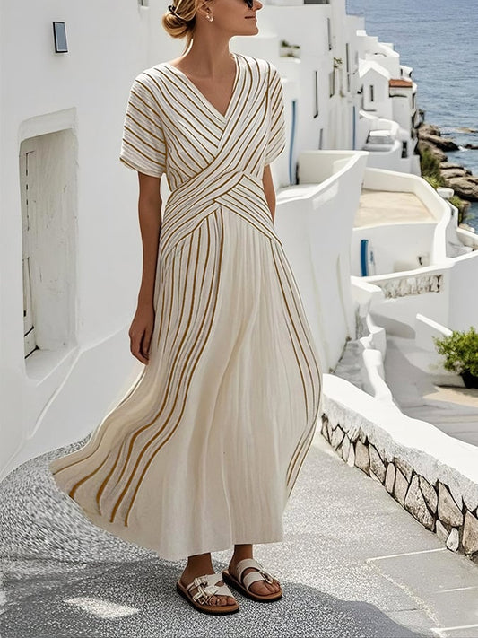 Janina™ - Lockeres Streifenkleid mit Charme