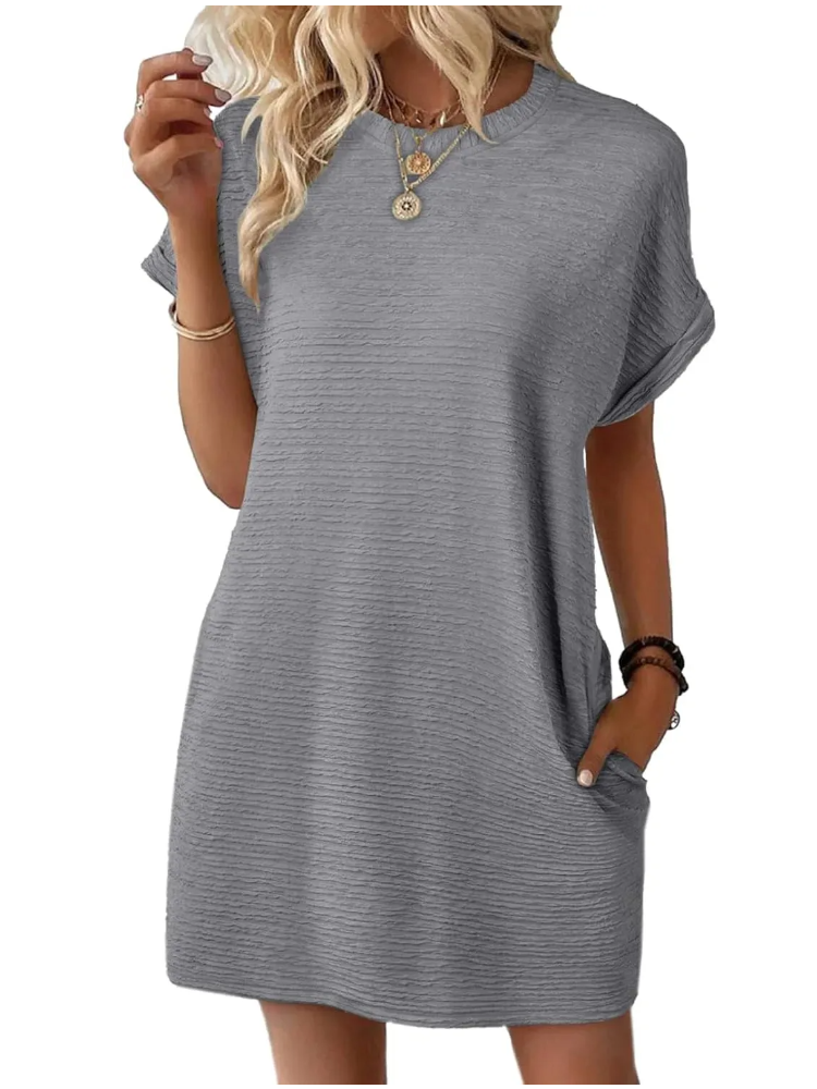 Wenna™ – Sommerliches Damen T-Shirt-Kleid mit Taschen