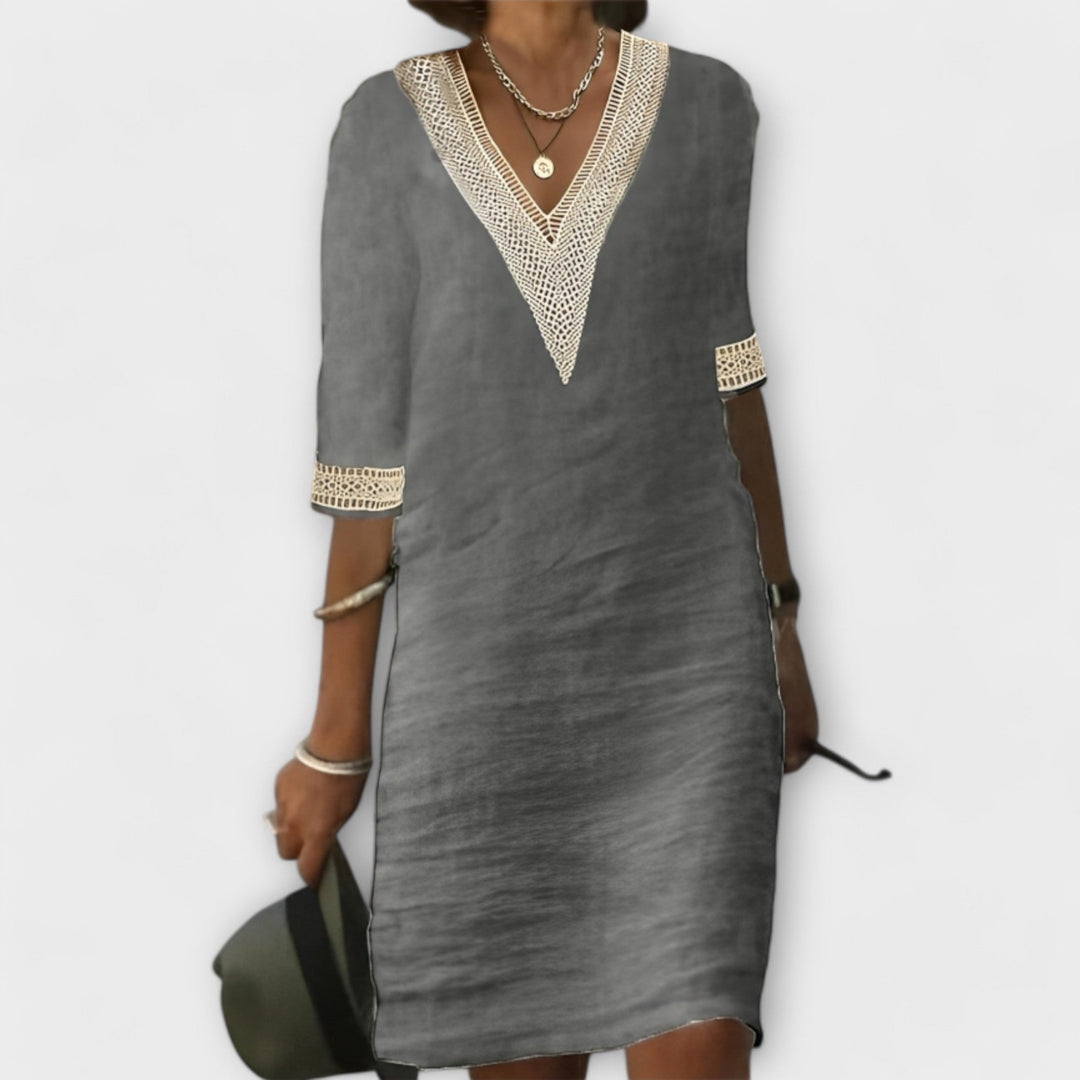Emelia ™ - Damen Leinen-Minikleid