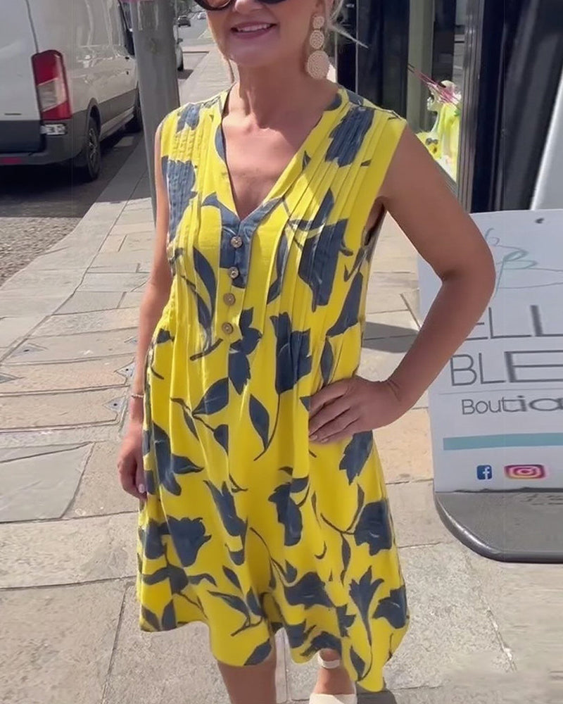 Anele™ - Ärmelloses Kleid mit Knöpfen