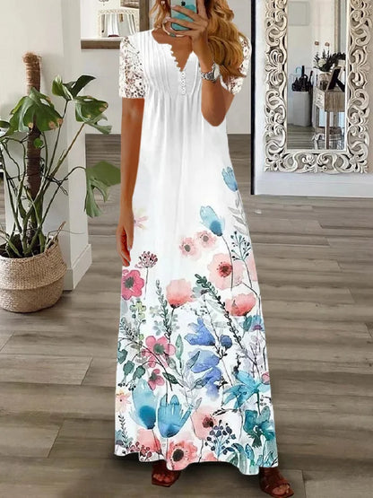 Elian™ – Blumiges Spitzenkleid