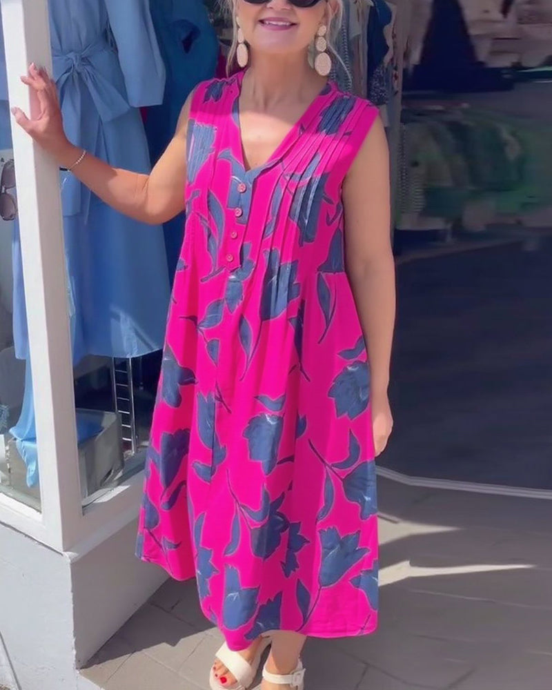 Anele™ - Ärmelloses Kleid mit Knöpfen