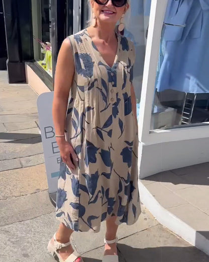Anele™ - Ärmelloses Kleid mit Knöpfen