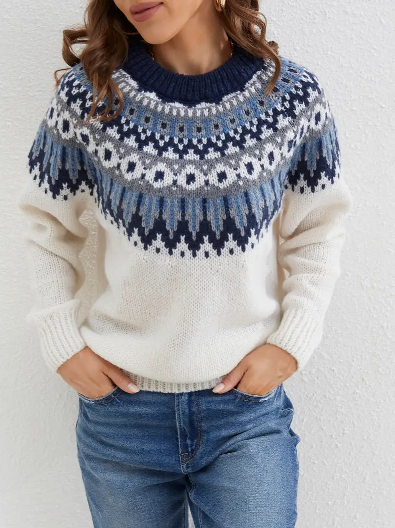 Anja™ Gemusterter Strickpullover