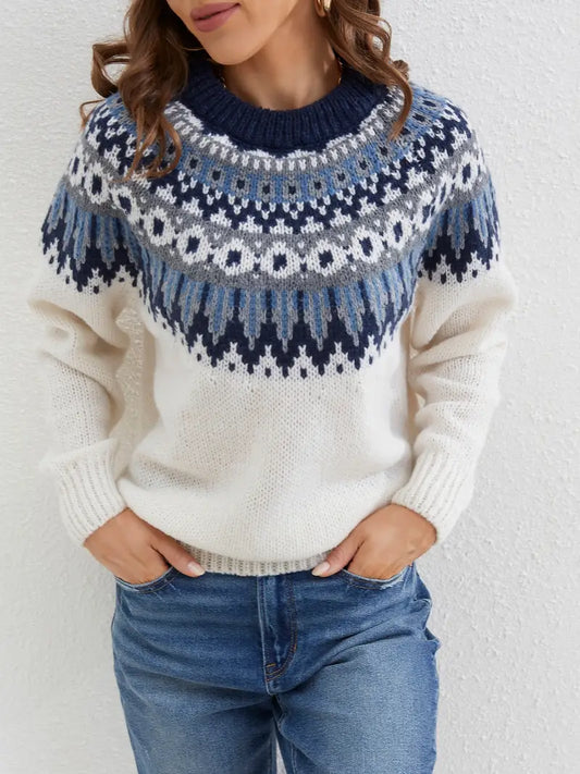 Anja™ Gemusterter Strickpullover