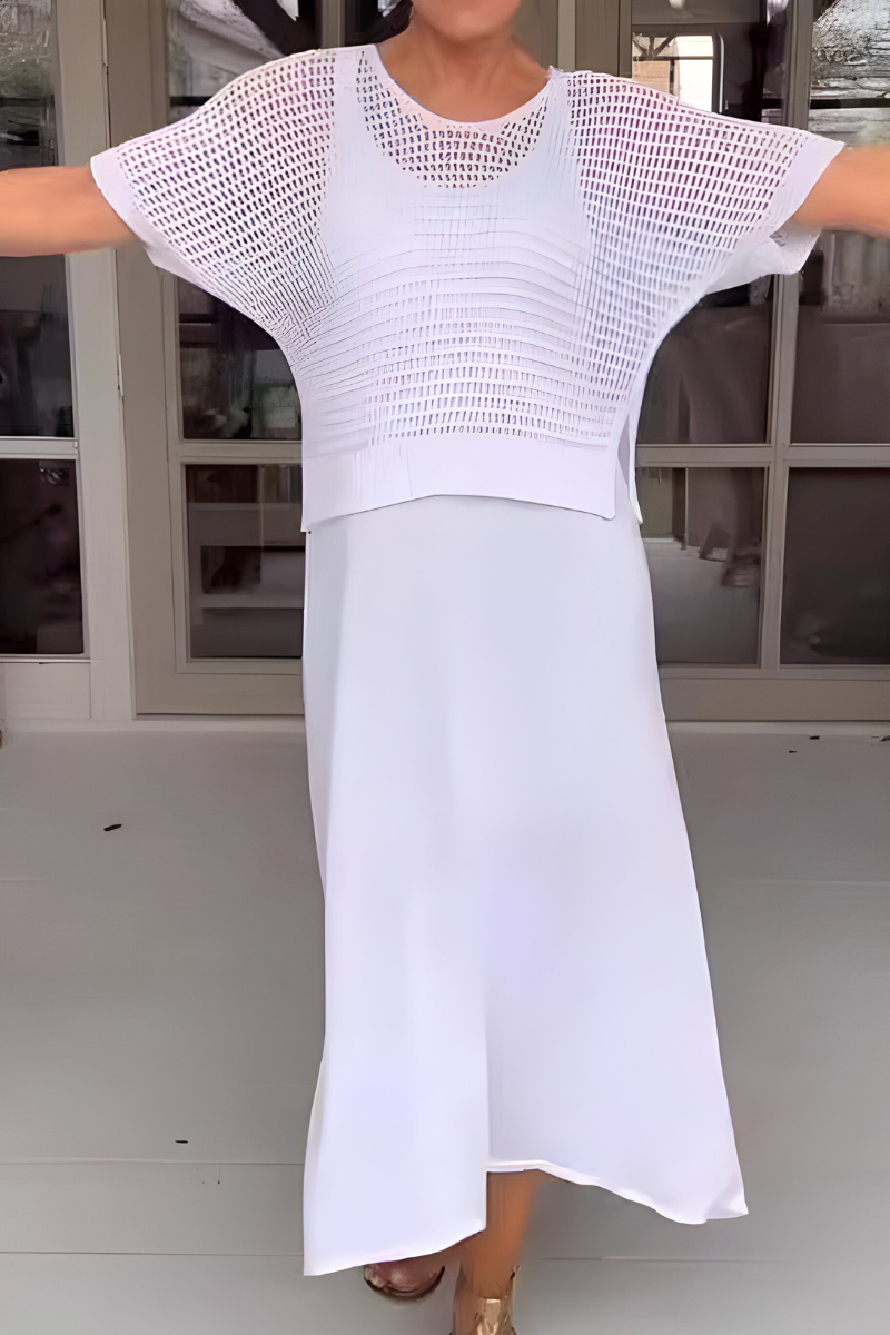 Alvilda™ – Elegantes Lagen-Strickkleid