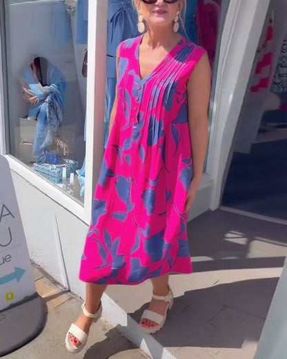 Anele™ - Ärmelloses Kleid mit Knöpfen