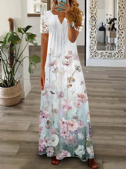 Elian™ – Blumiges Spitzenkleid
