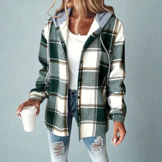 Greta™ – Kariertes Kapuzenjacke
