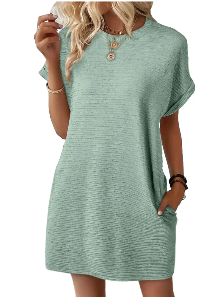 Wenna™ – Sommerliches Damen T-Shirt-Kleid mit Taschen