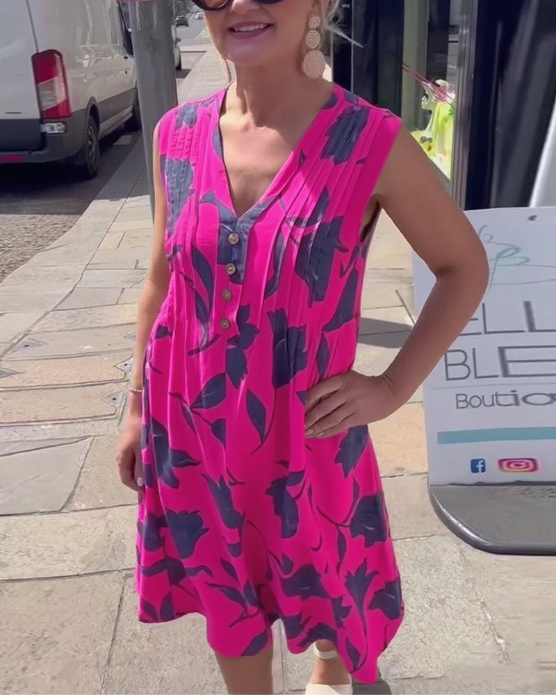 Anele™ - Ärmelloses Kleid mit Knöpfen