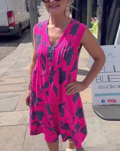 Anele™ - Ärmelloses Kleid mit Knöpfen