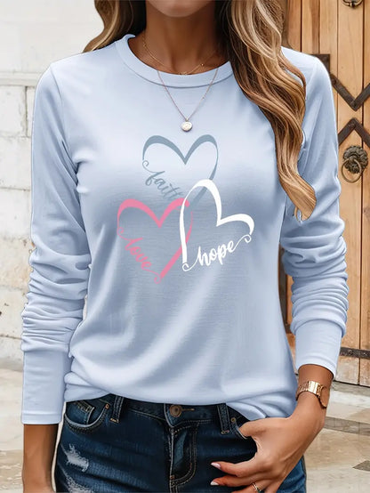 Hoffnungsvolle Herzen Sweatshirt | Gemeinsam gegen Brustkrebs