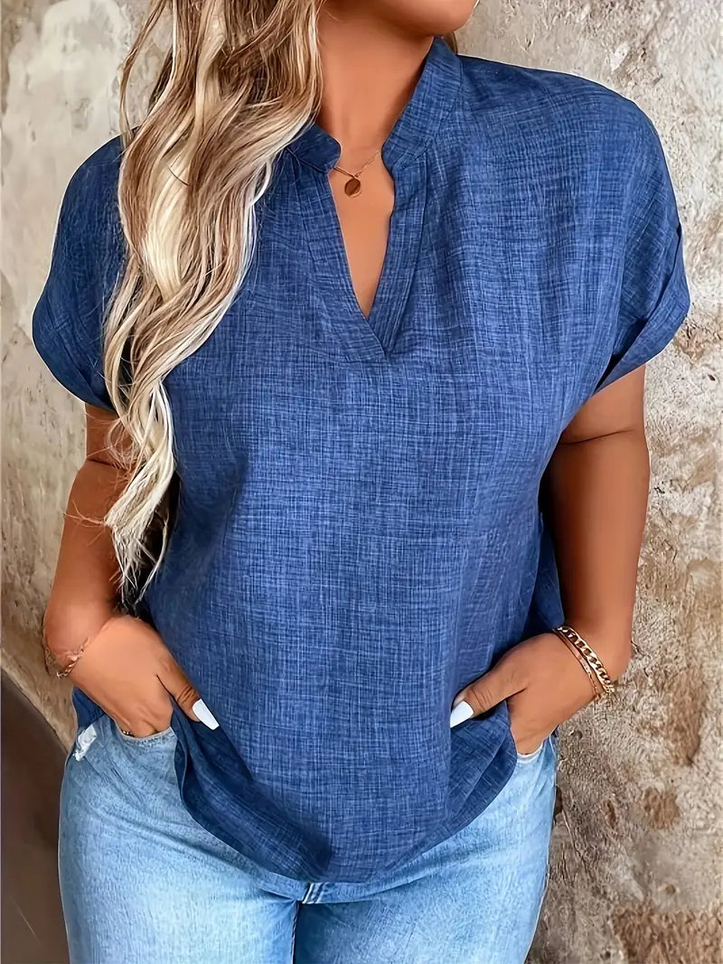 Blauer Komfort Bluse | Gemeinsam gegen Diabetes