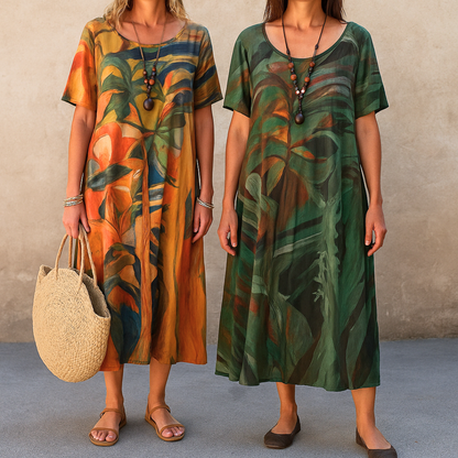 Annies™ - Bequemes geblümtes Kleid für Frauen