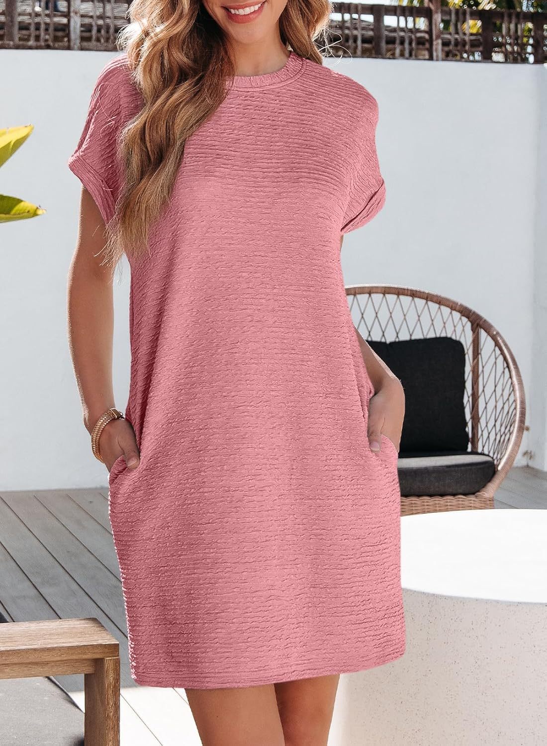 Wenna™ – Sommerliches Damen T-Shirt-Kleid mit Taschen