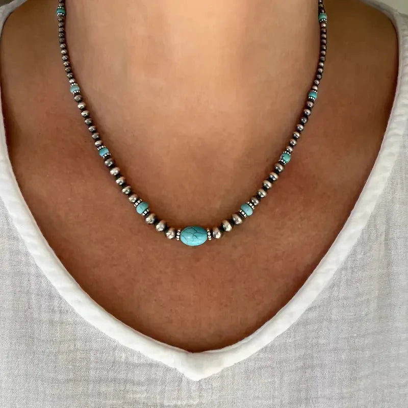 Retro Türkises Halsband | Gemeinsam gegen Diabetes