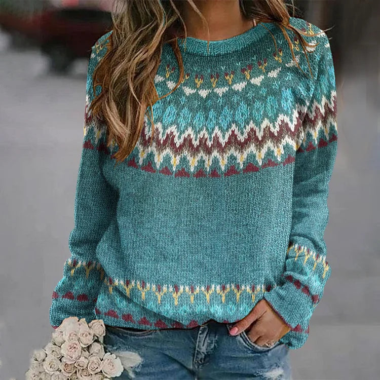 Friederike™ Gemusterter Strickpullover