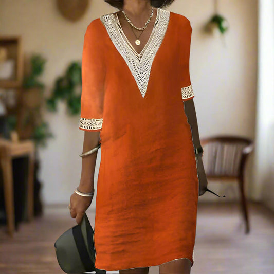 Emelia ™ - Damen Leinen-Minikleid