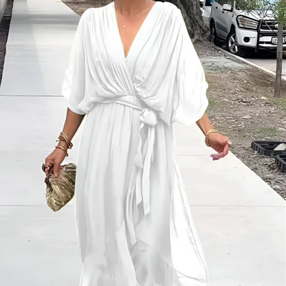 Quilla™ - Elegantes V-Ausschnitt Kleid