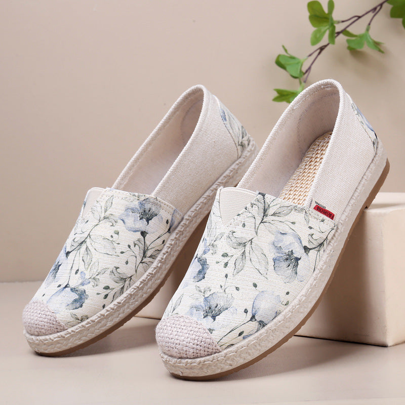 Lorine™ - Loafers aus geblümtem Canvas