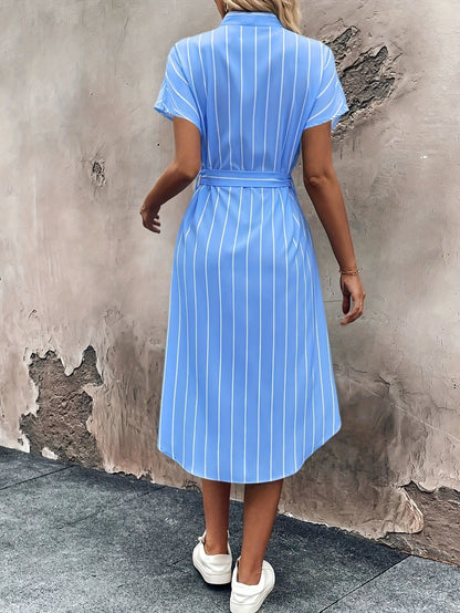 Cherry™ – Damen Retro Streifenkleid