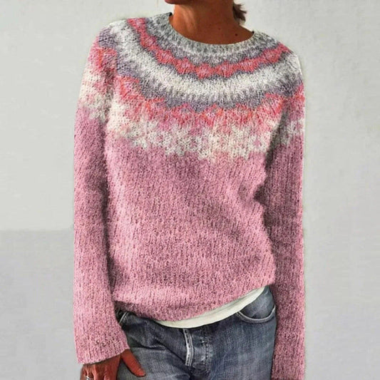 Waltraud™ Gemusterter Strickpullover