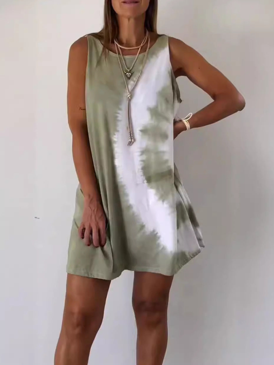 Zorina™ – Ärmelloses Batik-Minikleid