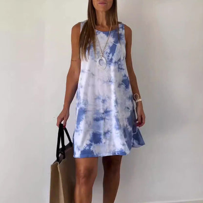 Zorina™ – Ärmelloses Batik-Minikleid