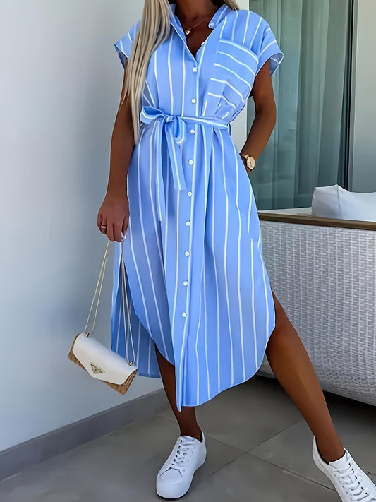 Cherry™ – Damen Retro Streifenkleid