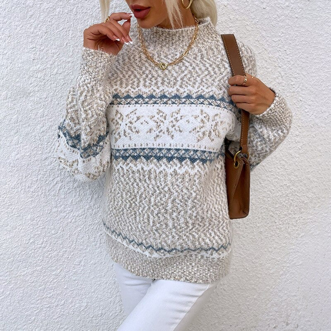 Monika™ Schneeflocken Strickpullover